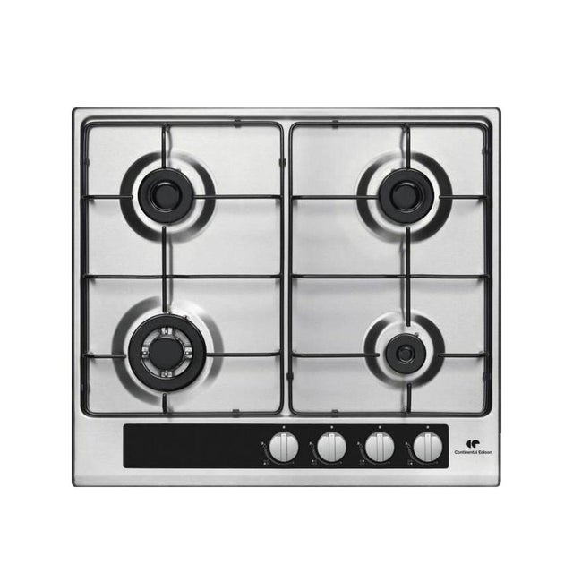 Kuchenka gazowa Continental Edison z 4 palnikami, moc 8100W i stal nierdzewna