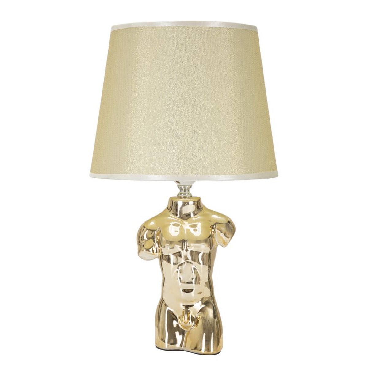 Lampa Stołowa Człowiek, Ceramika, Złoto, Seven Design