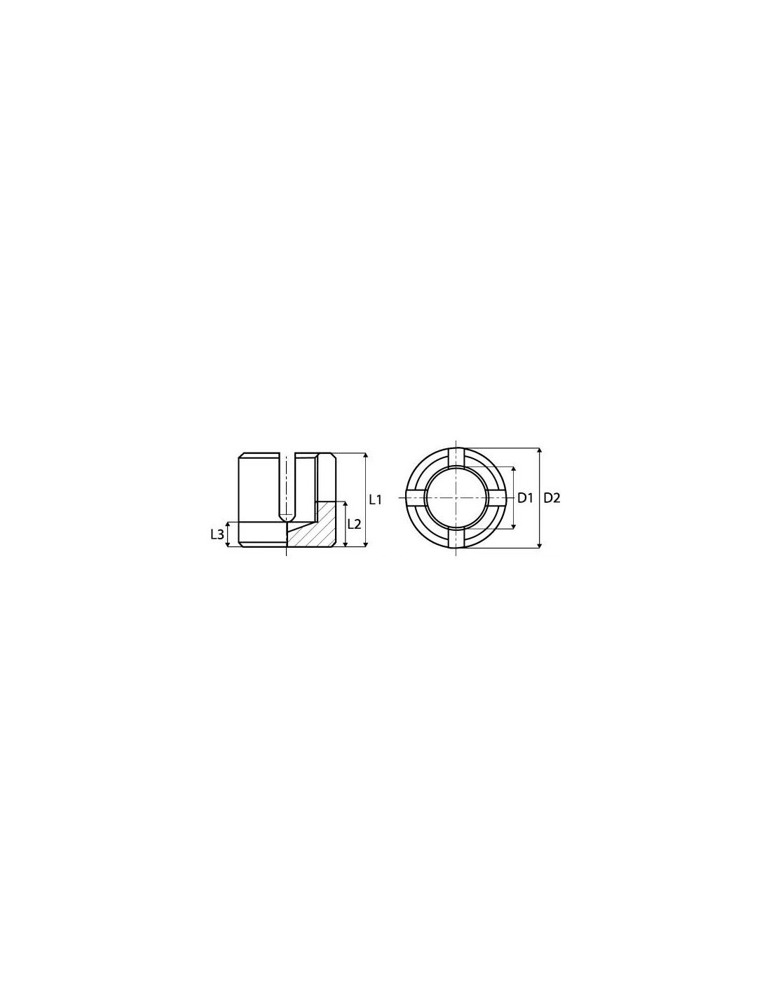 Serre-câble croisé Pour Câble Diamètre 6 Inox A4-1 pièce - 2