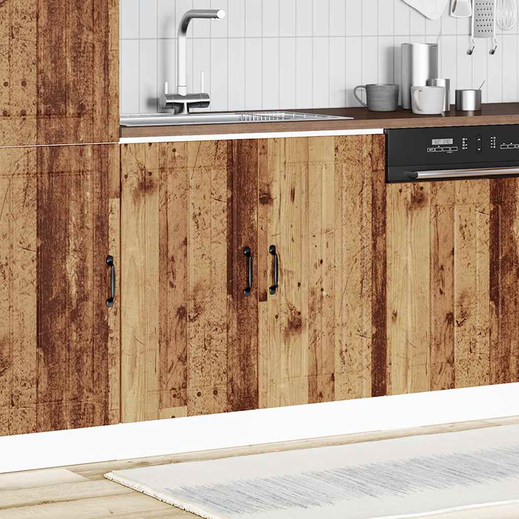VidaXL Credenza In Legno Antico 100x36x60 Cm – Mobile Con Ante In Truciolato E Piedini Metallo – Per Soggiorno O Cucina