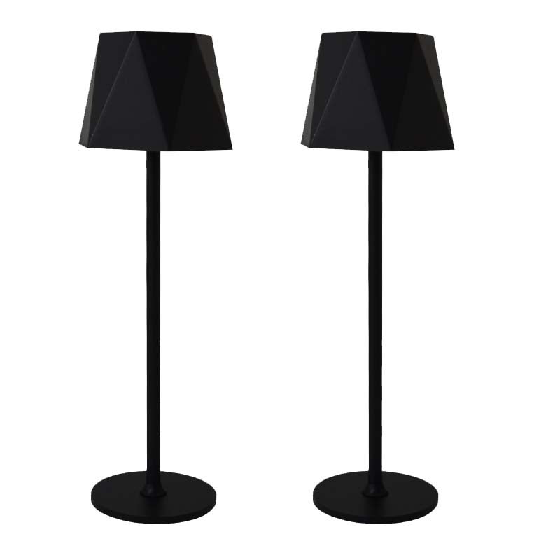 Bezprzewodowa lampa stołowa LED ze ściemniaczem + dotykowa RGB, 2 lampy stołowe, przenośna lampa stołowa do domu i baru (czarna)