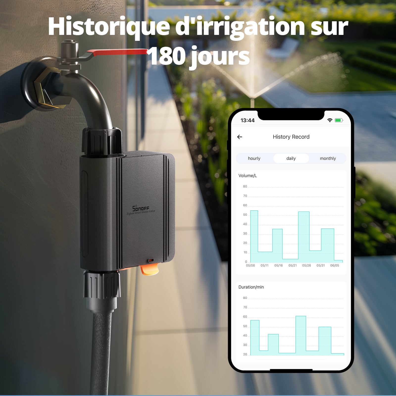 Vanne d'eau intelligente Zigbee Sonoff SWV - 8