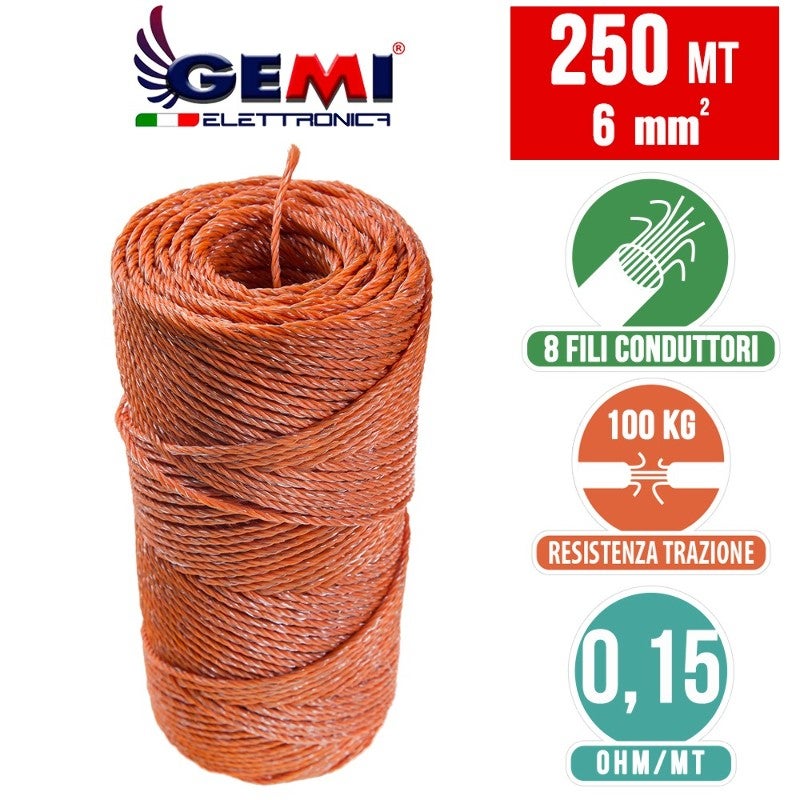 Filo 1000MT 6Mm² Per Recinto Elettrico Recinti Elettrici Recinti Elettrificati Recinzioni Elettrificate Per Animali Cani Mucche Cavalli Maiali Galline | Leroy Merlin