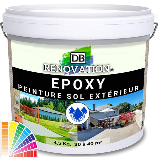 Peinture Acrylique Coo-var Sols Intérieur/Extérieur 2,5L - Blanc - Béton Et Bois