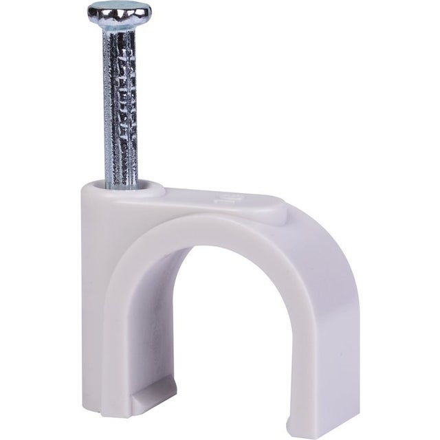 Attache à clou grise - Diamètre 15 à 16 mm - Vendu par 100 - Gewiss