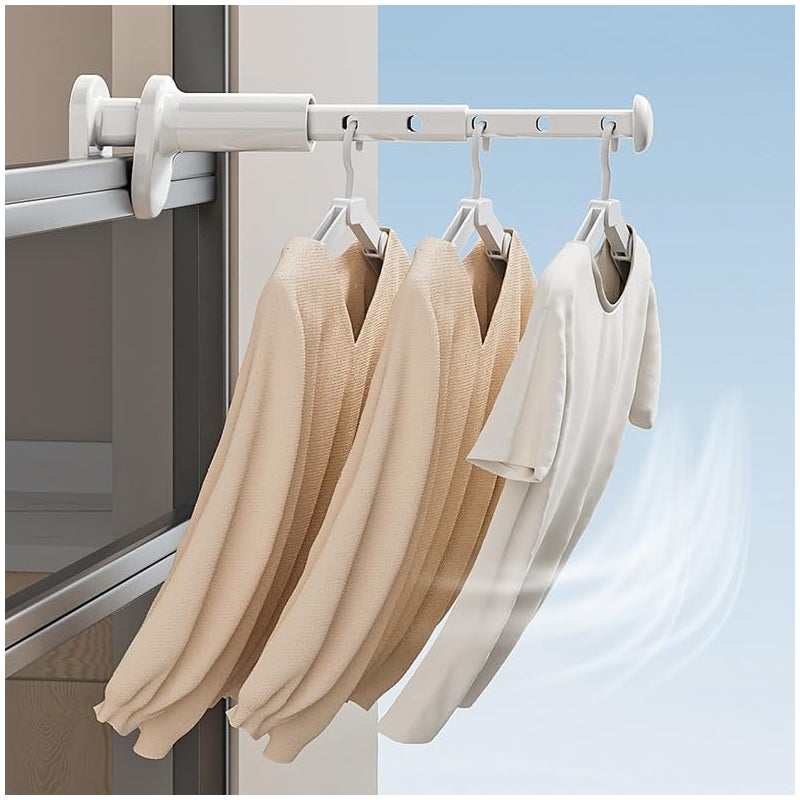 Przenośna suszarka do ubrań podróżna, rozkładana suszarka do ubrań z 5 otworami, wysuwana suszarka do ubrań.