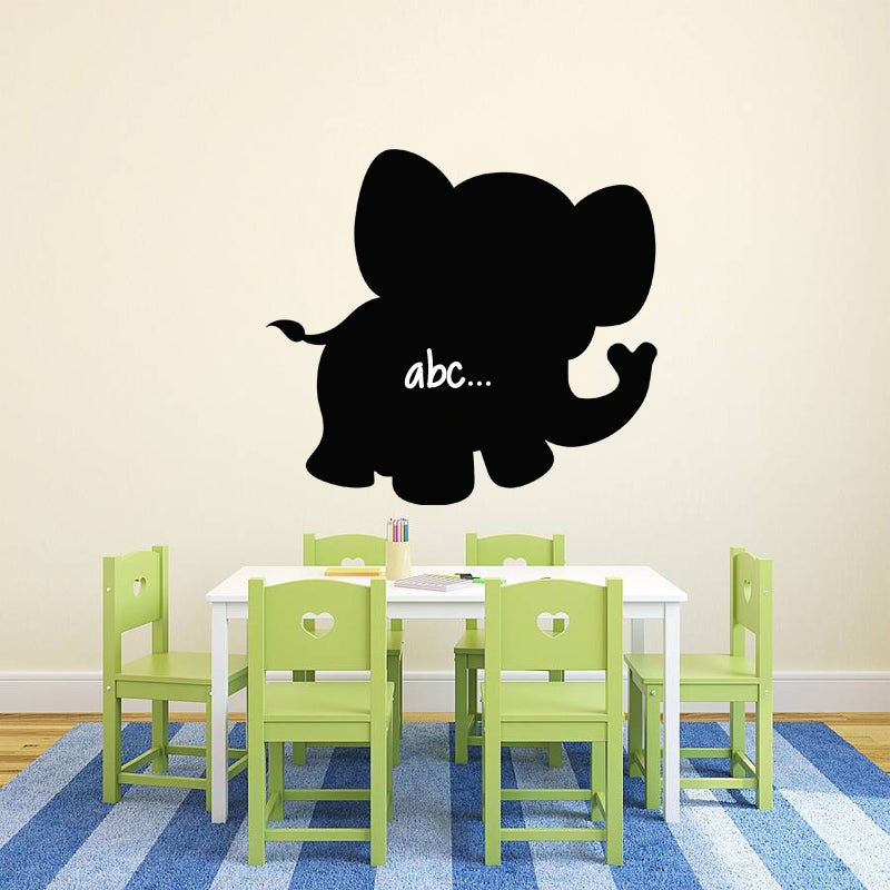 Adesivo ardesia Silhouette piccolo elefante - Sticker adesivo - adesivi murali - 90x110cm - 3