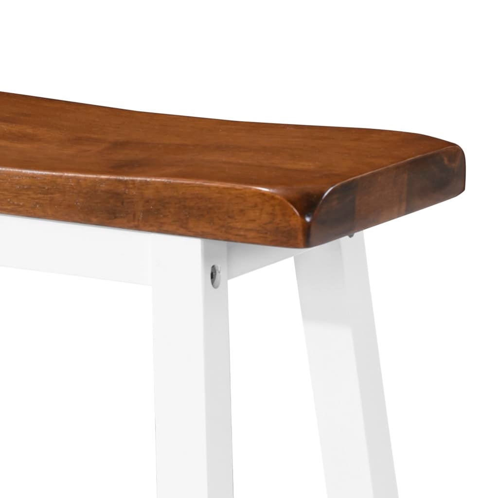 Tabourets de bar lot de 2 bois massif - COMFORTXL - 3
