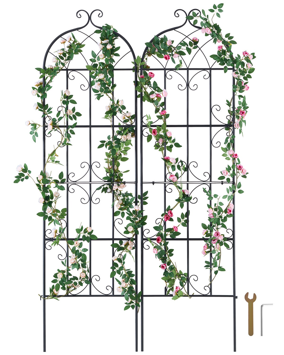 Zestaw 2 kratownic pnących do roślin 51x180cm VEVOR