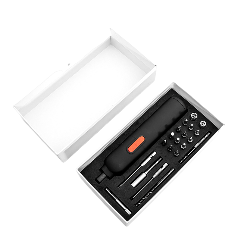 Tournevis électrique sans fil rechargeable 3,6V, moteur puissant 230 tr/min, charge USB-C, 20 embouts compatibles avec meubles - 7