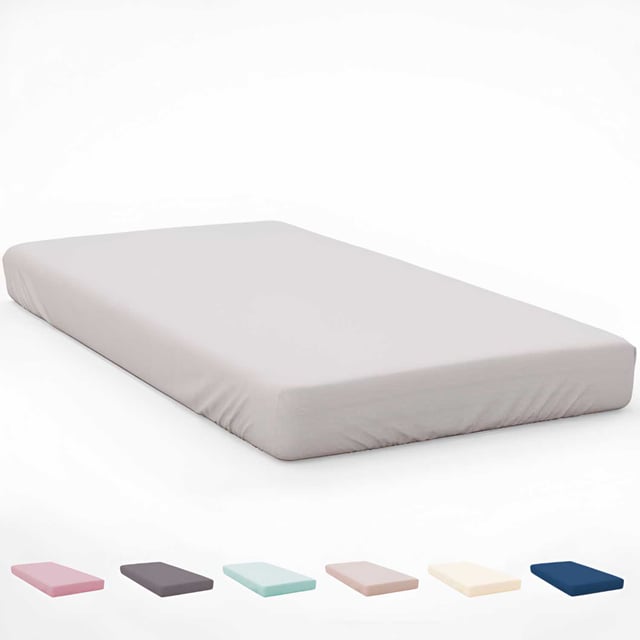 ICEHOME - Lençol de cama 150 - Poliéster de microfibra - CINZA CLARO