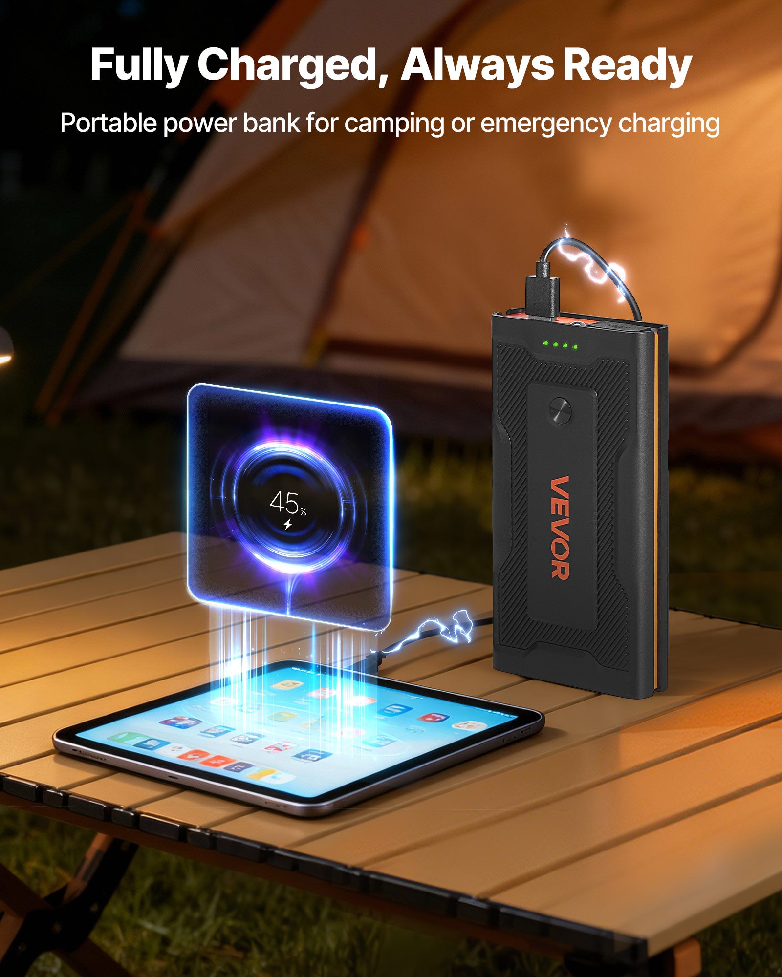 Booster Batterie Voiture VEVOR 1000 A Démarreur de Batterie au Lithium Portable pour Démarrage Voiture des Moteurs Essence 5 L et Diesel 3 L - 5