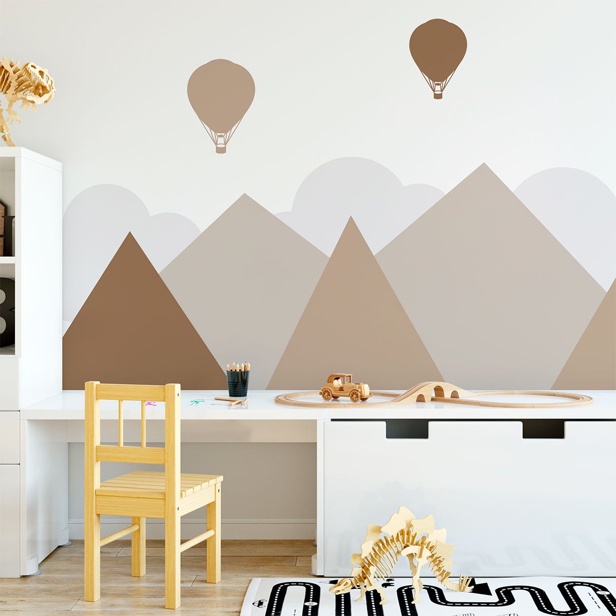 Adesivo bambino giganti montagne scandinave Malmö - Sticker adesivo - adesivi murali - 120x160cm - 6