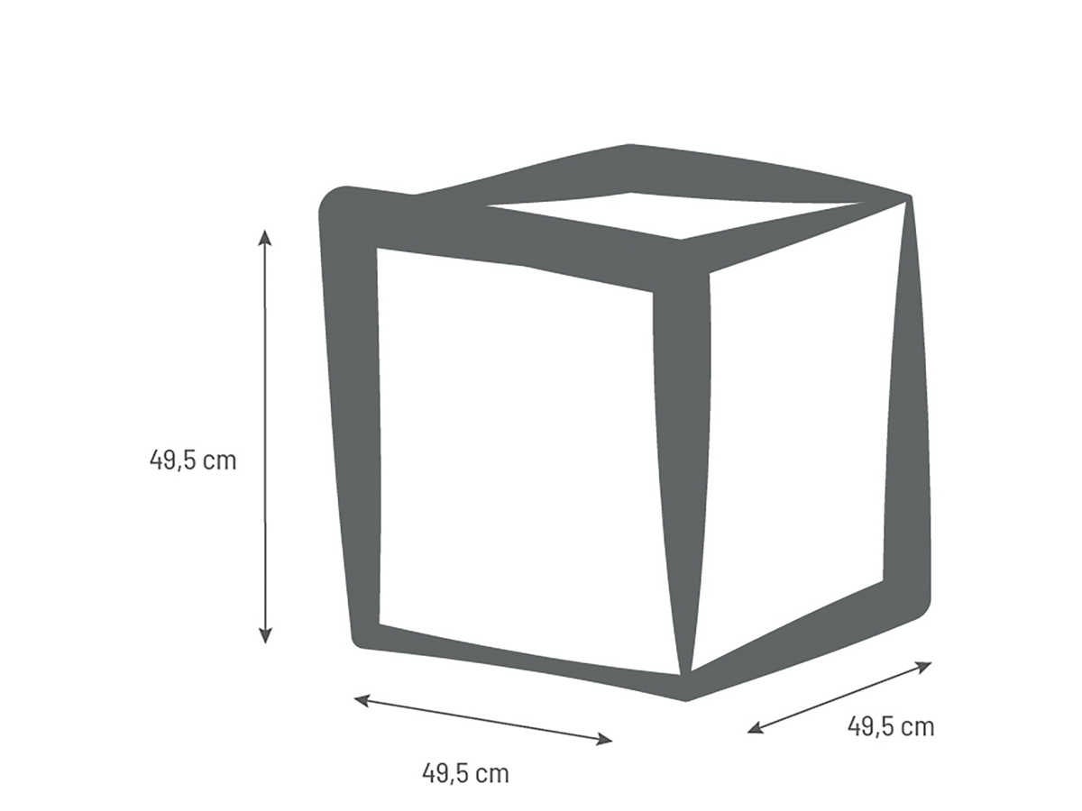 Jardinière carrée Volcania effet pierre 49,5 x 49,5 x 49,5 cm - 57 L - Gris anthracite - Eda - 2