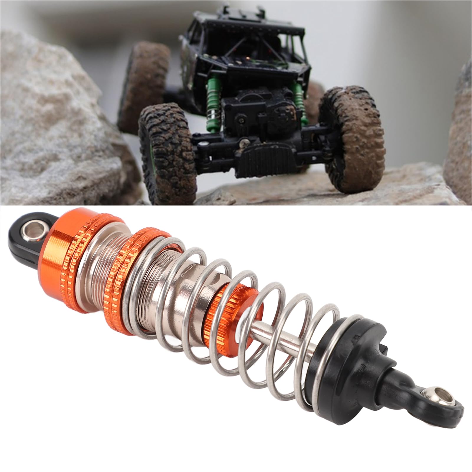 Ammortizzatore RC posteriore 79,5 mm in plastica e lega di alluminio, assorbimento durevole, regolabile, per terreni vari - 6