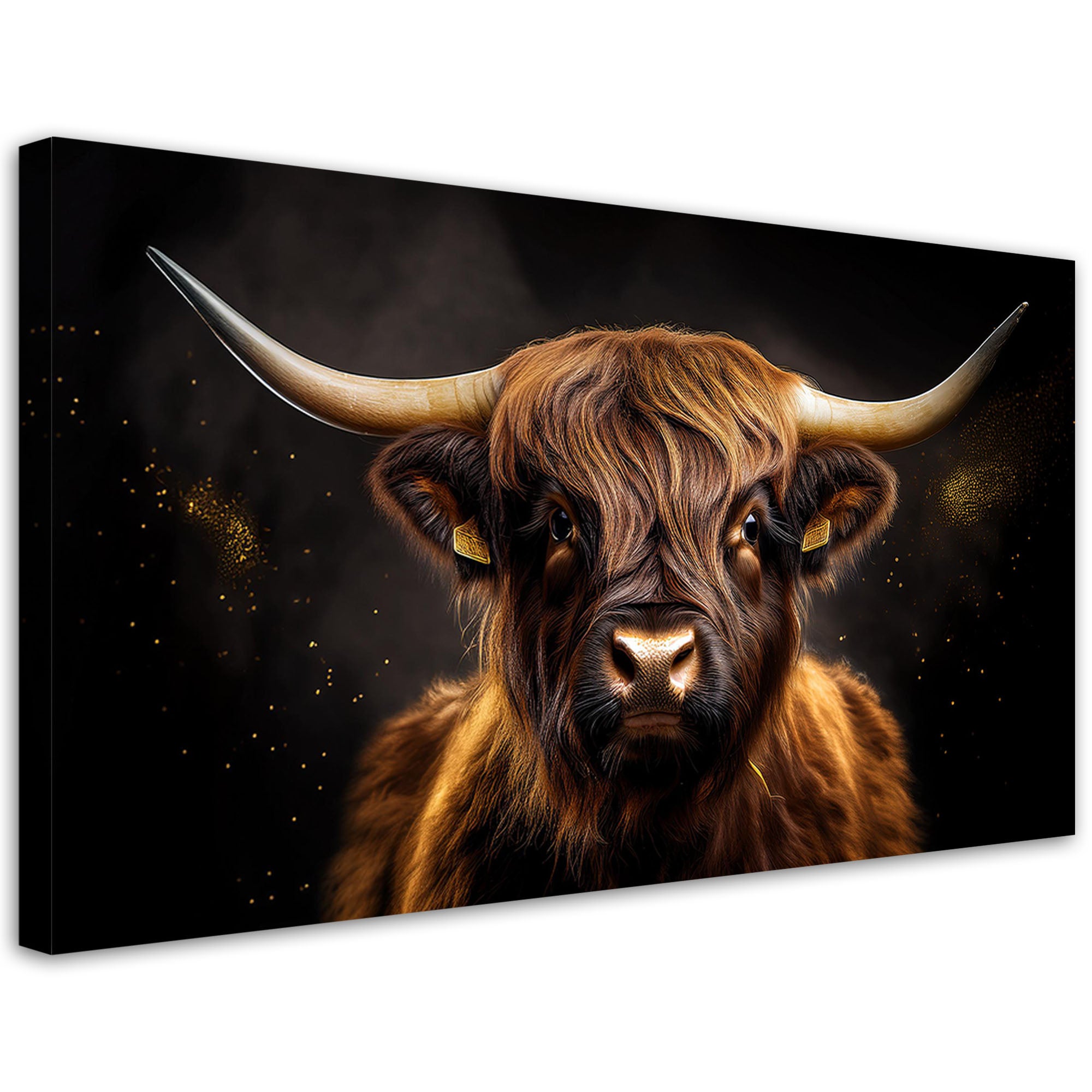 Obraz na płótnie, Szkocka Krowa Glamour 120x60