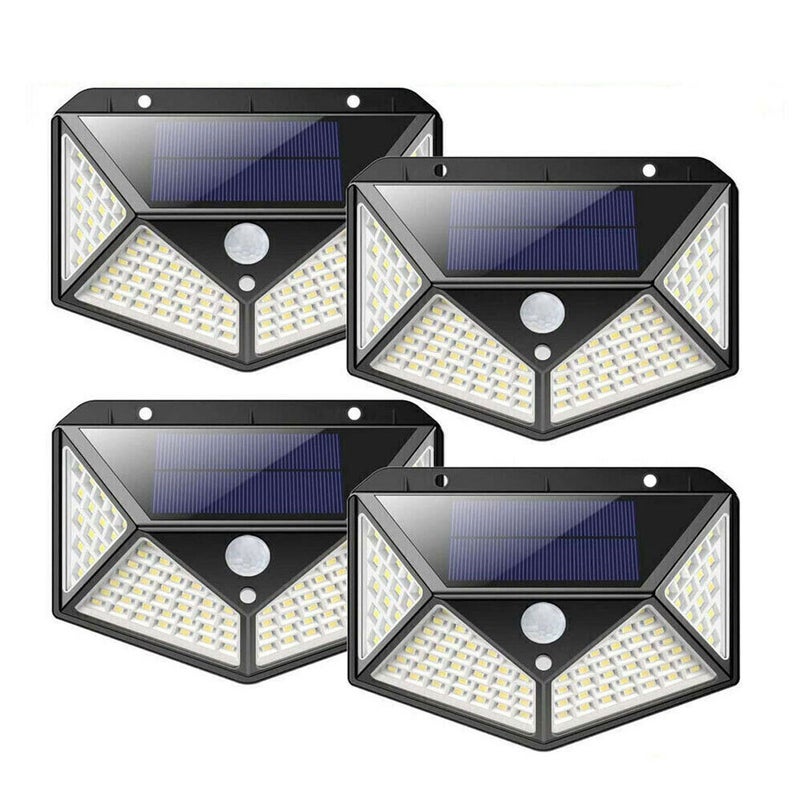 Zestaw 4 reflektorów solarnych z 100 diodami LED