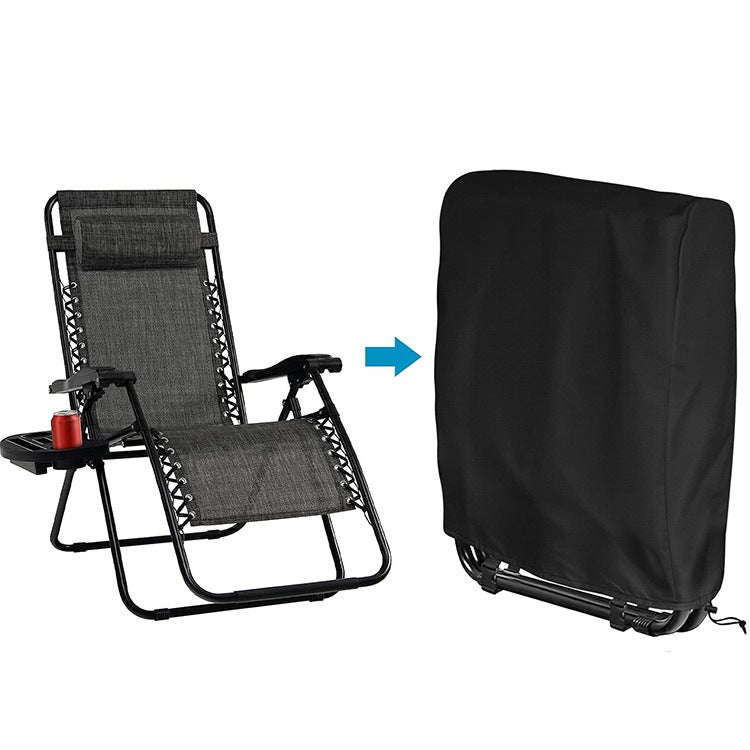 Housse De Protection Pour Chaises De Jardin Pliantes - Tissu Oxford 210D Imperméable, Taille 110x71x34 Cm - 2