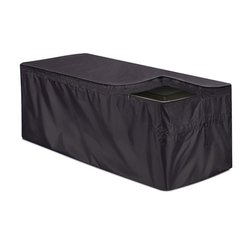 Pokrywa skrzyni magazynowej, pokrywa skrzyni pokładowej, z zamkiem błyskawicznym, odporna na warunki atmosferyczne, czarna, 131 x 69 x 71 cm