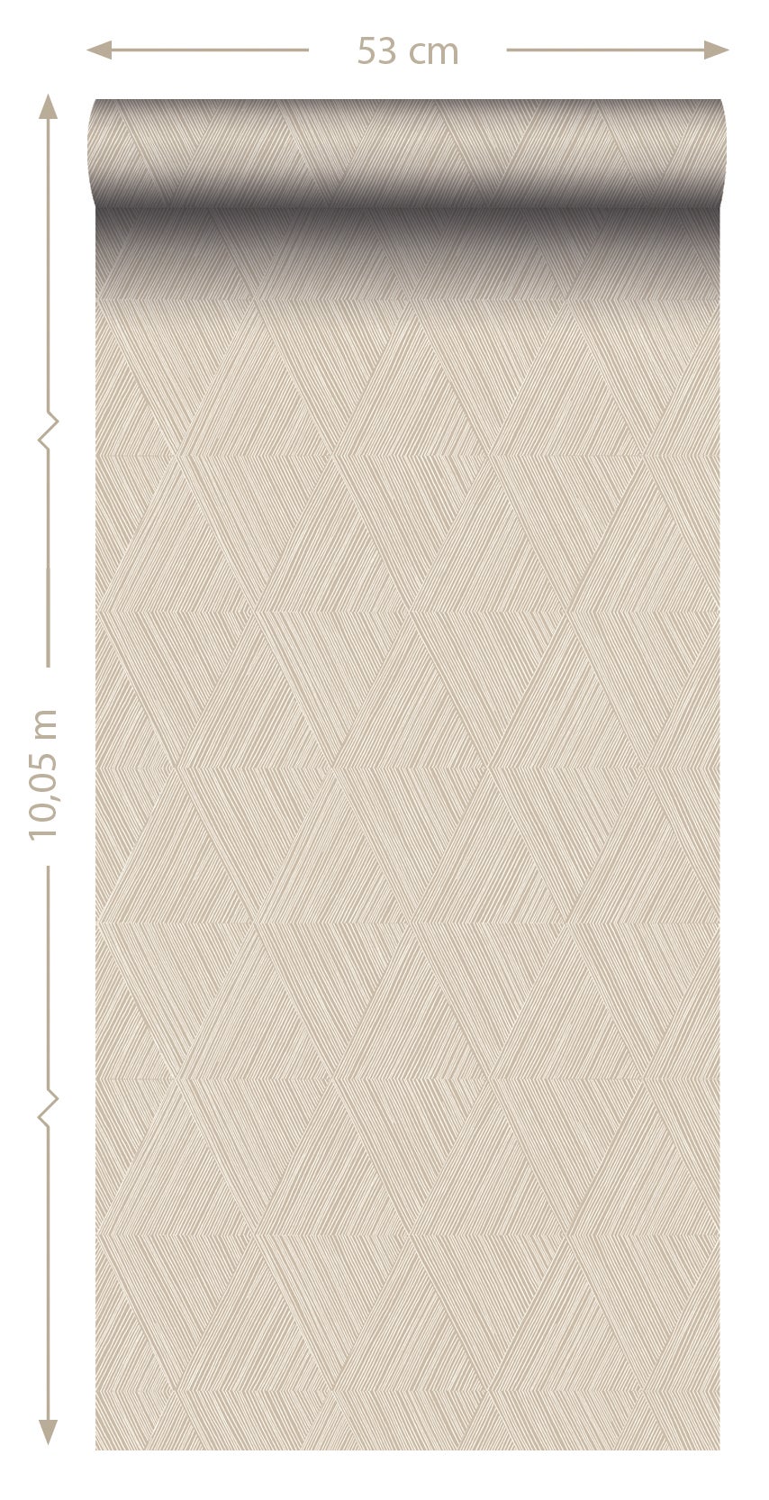 Tapeta graficzny motyw 3D piaskowego beżu - 53 cm x 10.05 m - ORIGIN - 9