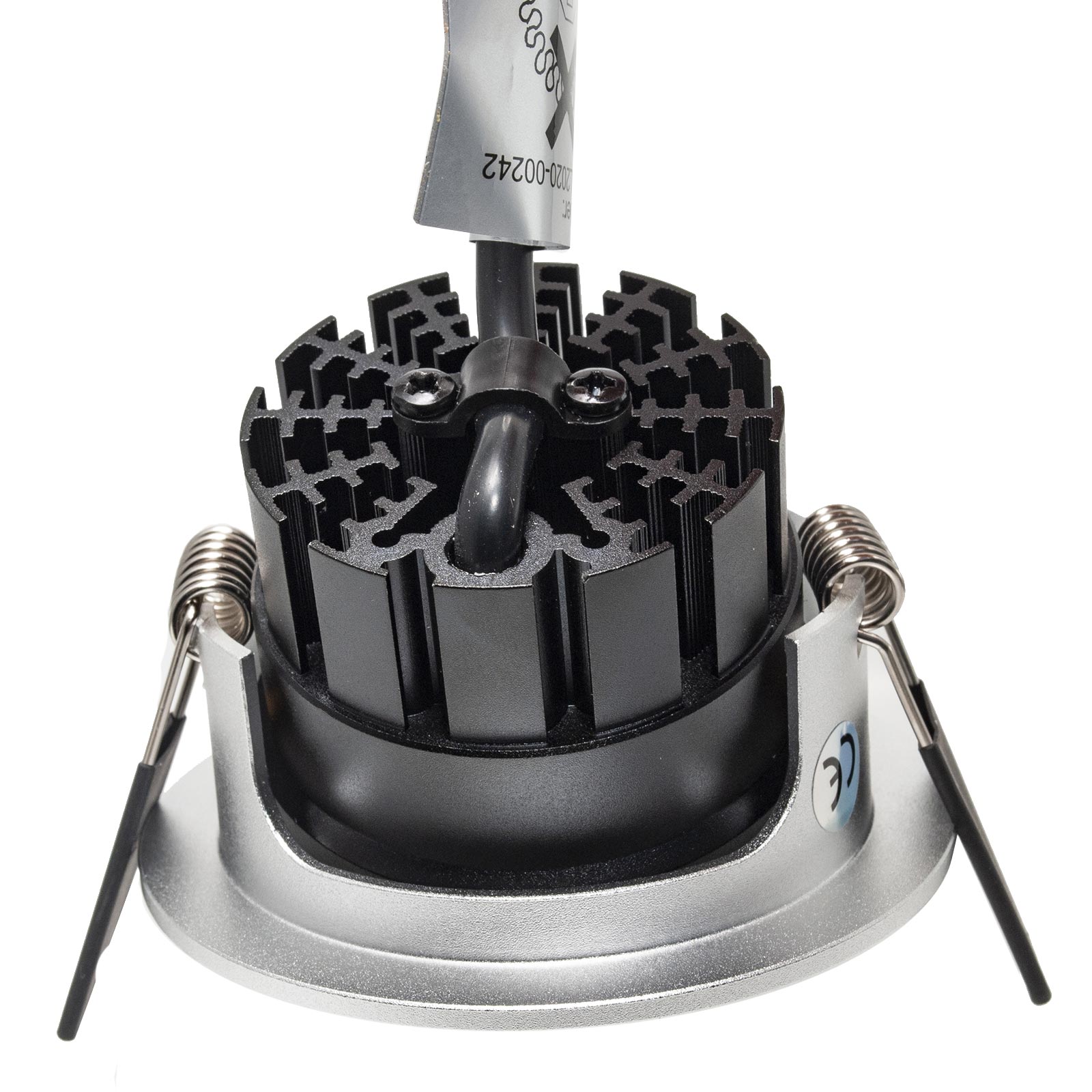 Faretto spot incasso multicolor dimmerabile LED 8W RGBW RGB 3000K DMX 24V tondo orientabile cromoterapia interni effetti luce colorata soffitto SILVER - 3