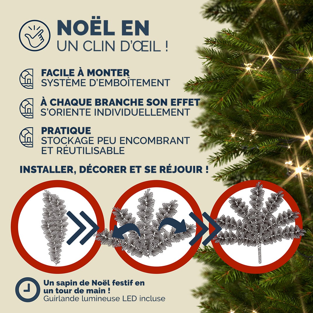 CASARIA Sapin de Noël artificiel 150 cm - 6