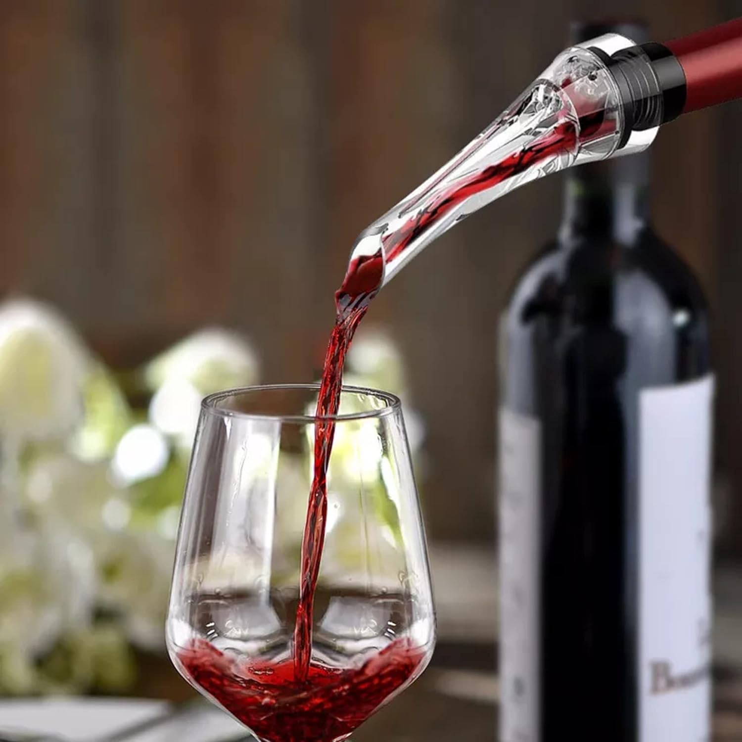 ecooe Decanteur Aérateur à Vin et Pompe à Vin, Bec Verseur à Vin Anti-Goutte, Bouchons Vin Sous Vide, Aérateur de Vin, Decanteur a Vin Aérateur de vin Rouge, Cadeau de Noël pour