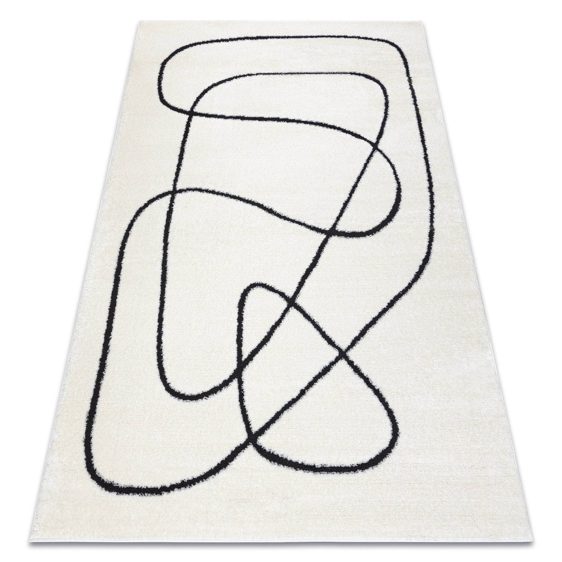 Dywan MODE 8377 abstrakcja krem / czarny 140x190 cm