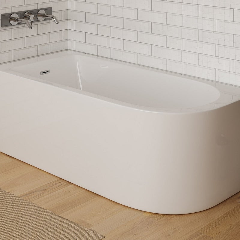 Wanna narożna - 201L - 150 x 75 x 58 cm - Biała - Lewy narożnik - ANIKA