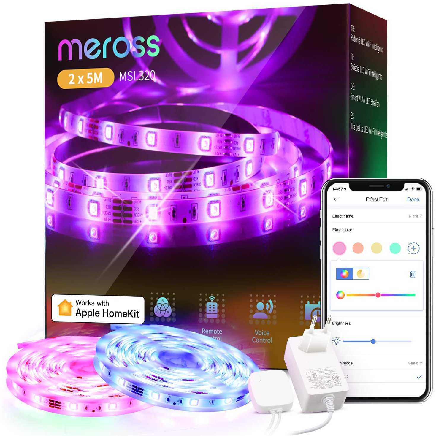 LE Striscia LED 5M RGB Wifi Intelligente, Compatibile Con Alexa