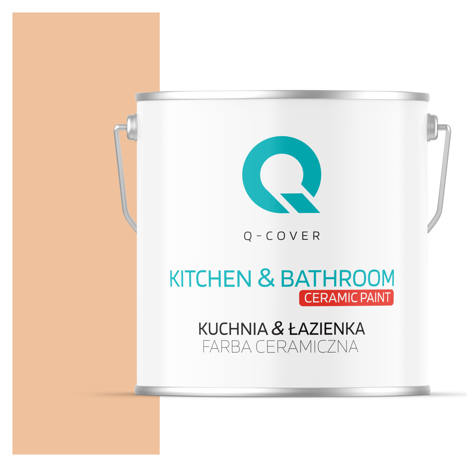 Farba Ceramiczna Kuchnia &amp; Łazienka Q-Cover Brzoskwiniowy H6158 Głęboki Mat 5L