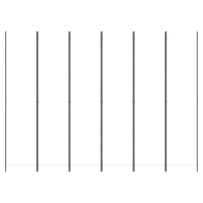 vidaXL Divisorio a 4 Pannelli Bianco 300x220 cm Tessuto - 3
