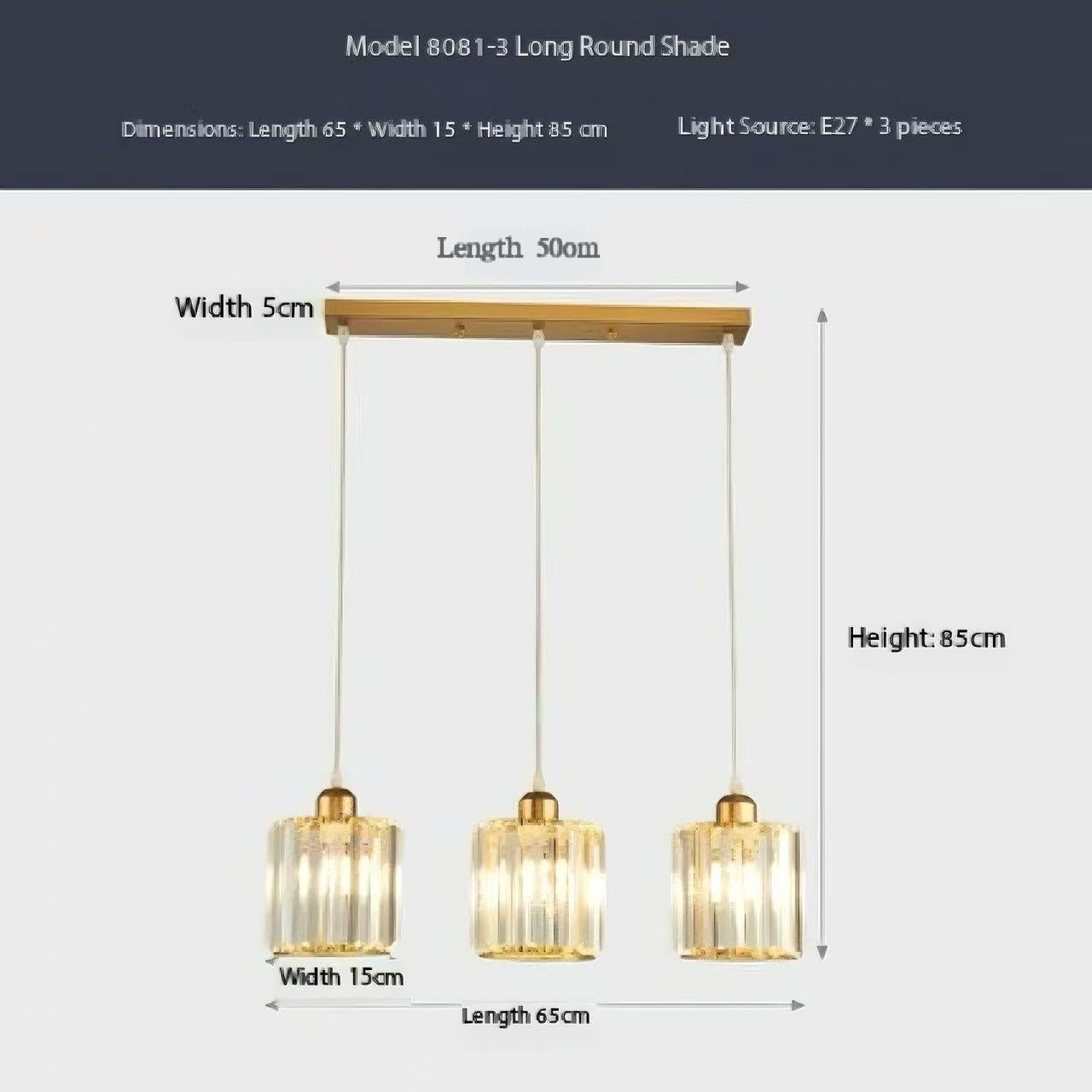 Suspensions LED, lampes de table pour îlot de cuisine, plafonniers en cristal, adaptés aux salons, salles à manger et cafés. - 4