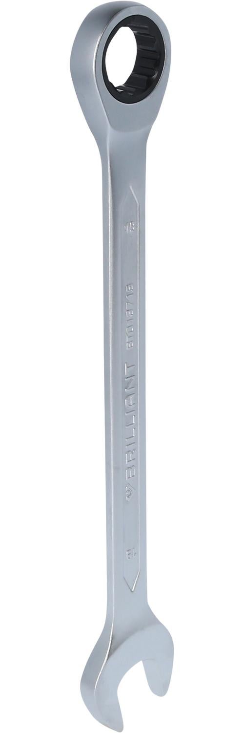 Klucz płaski brillant-tools z grzechotką 19 mm chromowana matowa