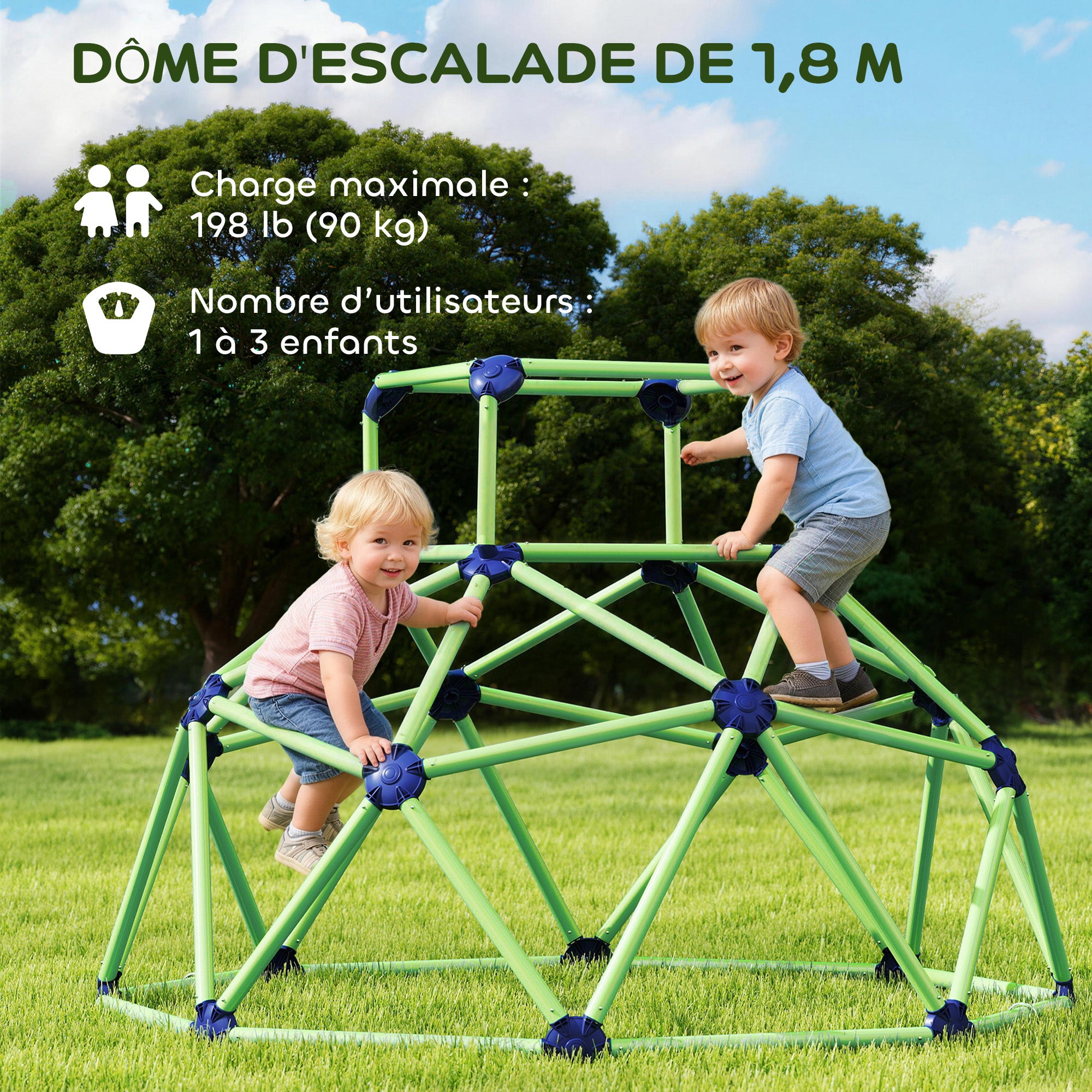 Dôme d'escalade pour enfants plastique AIYAPLAY - 4