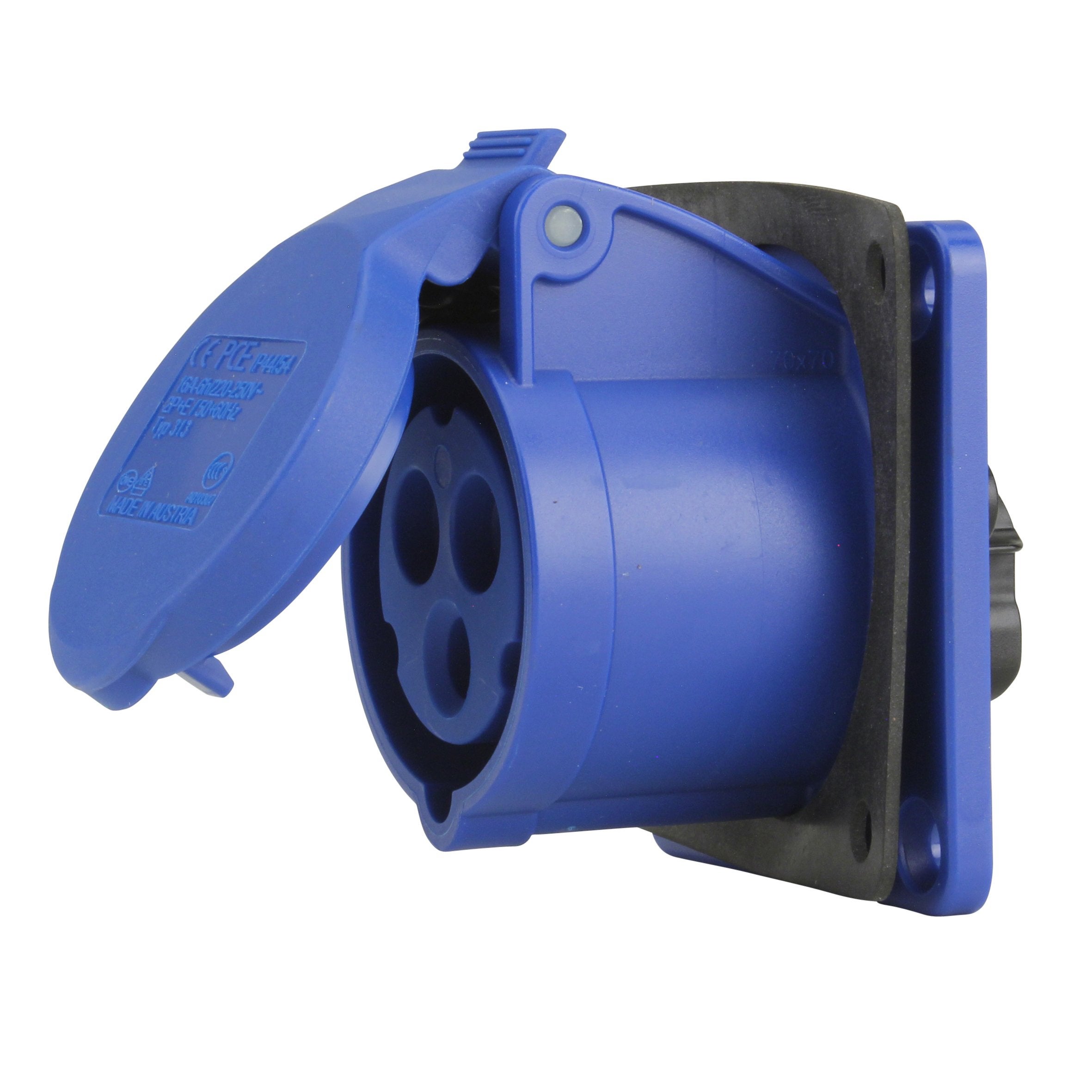 Scatola Di Montaggio CEE SIROX – Diritta, 16A 3p 6h 230V, IP44, Blu, Con Terminali Senza Viti