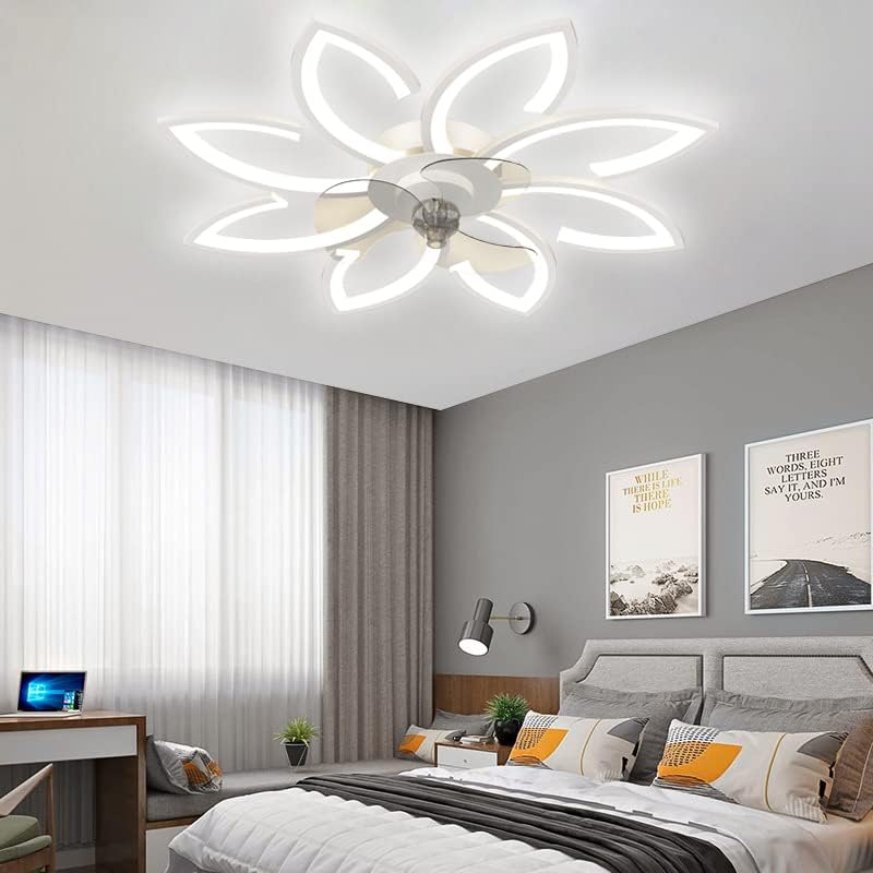 Ventilateur De Plafond LED Avec Lumière Et Télécommande - 80W, 3 Vitesses, Réglage Température De Couleur, Silencieux - Pour Salon/chambre - 2