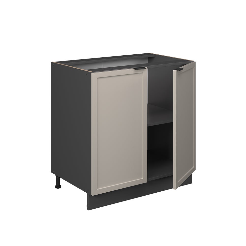 Vicco Armário baixo de cozinha Fame-Line, CinzaBege/antracite, 80 cm ...