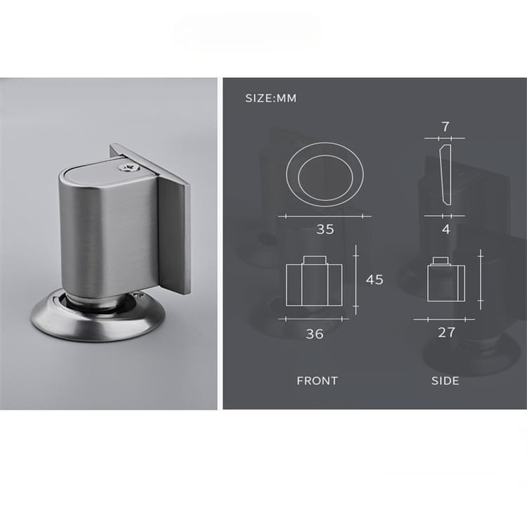 Butoir de porte magnétique sans perçage Noir - Une protection élégante pour votre porte - 4
