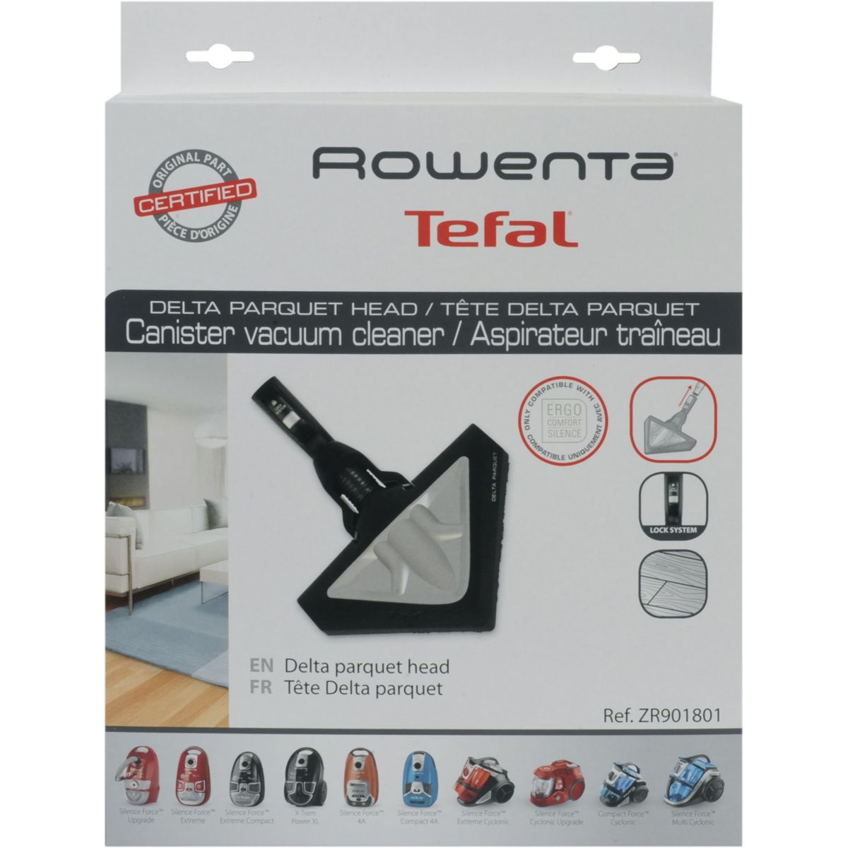 Brosse ROWENTA Parquet Delta ZR901801 triangulaire aspirateur traîneau - 2