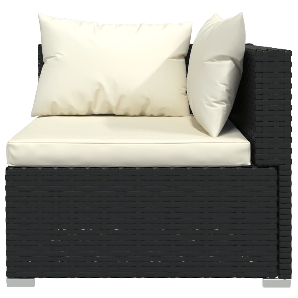 Maison Exclusive - Set Divani da Giardino 12 pz con Cuscini in Polyrattan Nero - 4