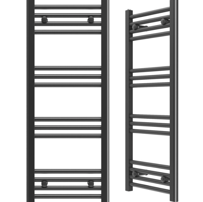 Radiateur salle de bain BRENO - Noir 100x40 cm | Leroy Merlin