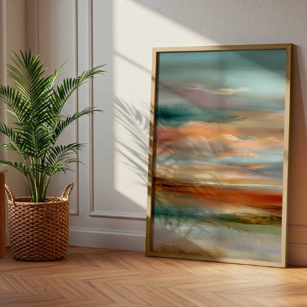 DekoArte – Tableau mural décoratif paysage abstrait 70x100 cm | Cadre ...