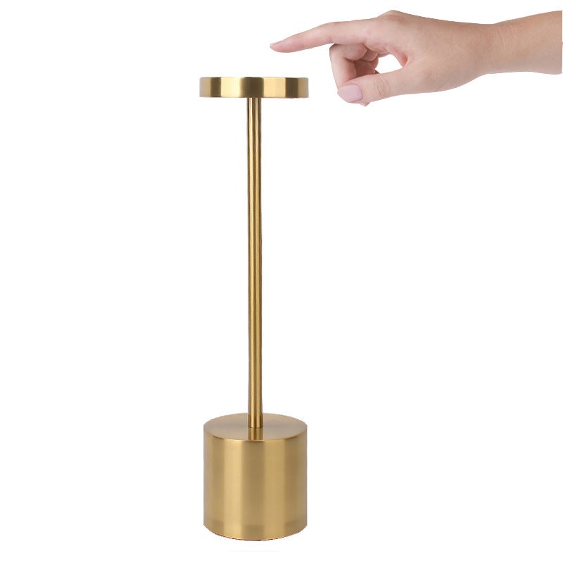 Bezprzewodowa ładowalna lampa stołowa metalowa lampa biurkowa LED ładowana przez USB tryby kolorów do łóżka na zewnątrz na taras do domu
