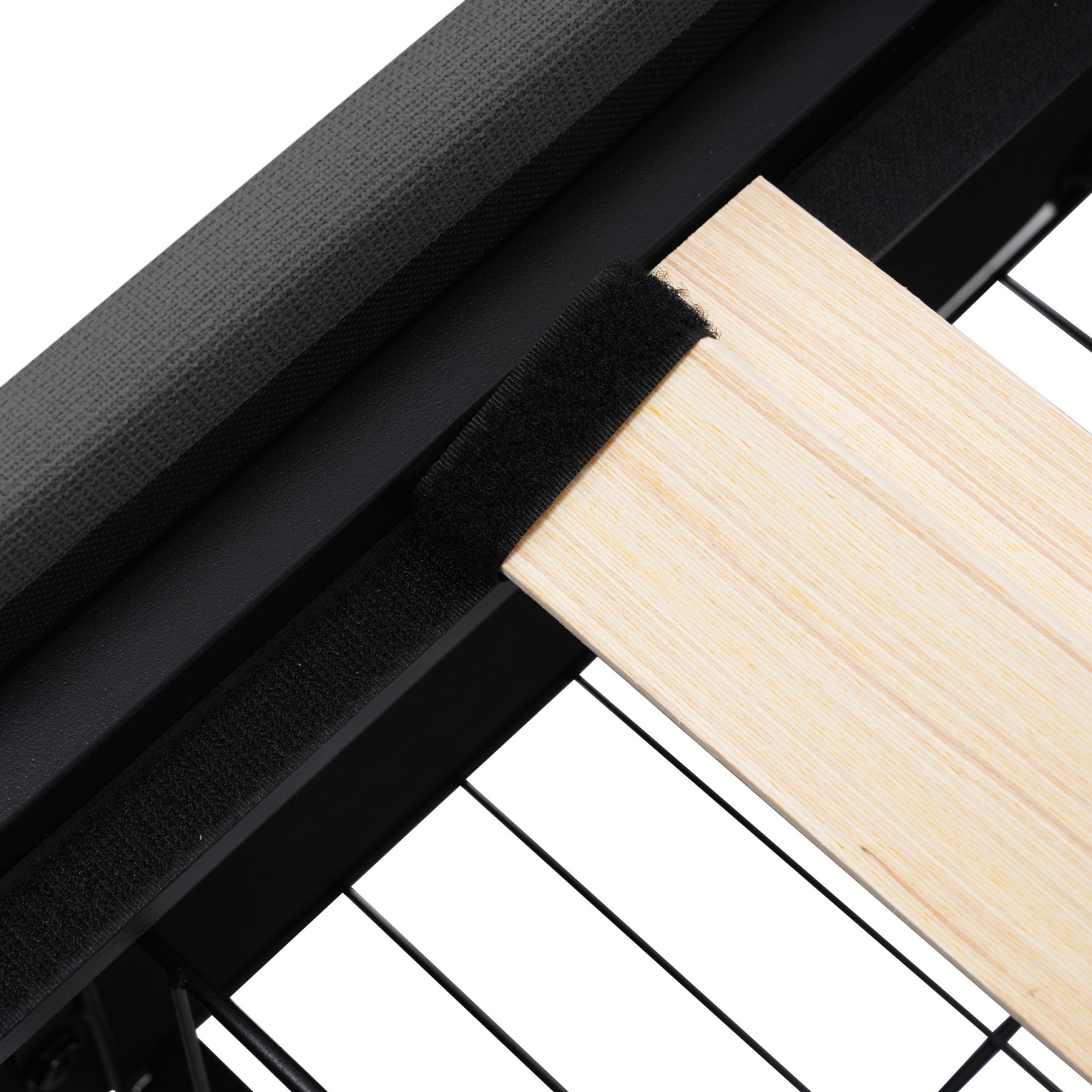 Lit adulte 180x200 cm avec 4 tiroirs, éclairage LED, prises USB, sommier à lattes, tête de lit, en bois, gris, sans matelas - 9