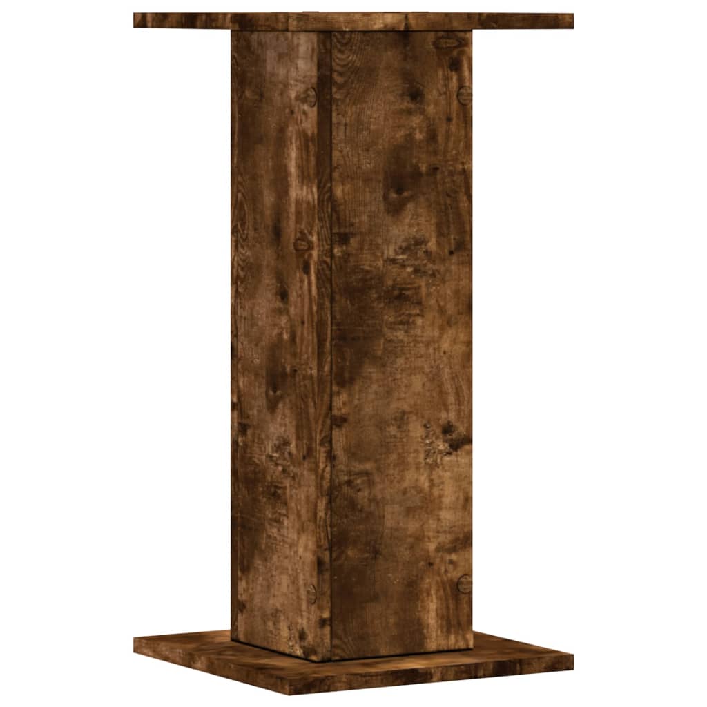 Supports pour plantes 2 pièces chêne fumé panneau de bois - 5