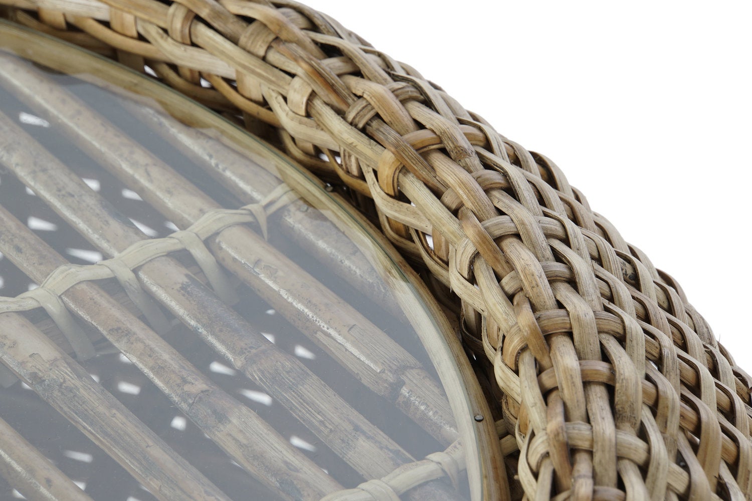 Table Centrale Ratan Cristal 82x82x48 Naturel Naturel - 4