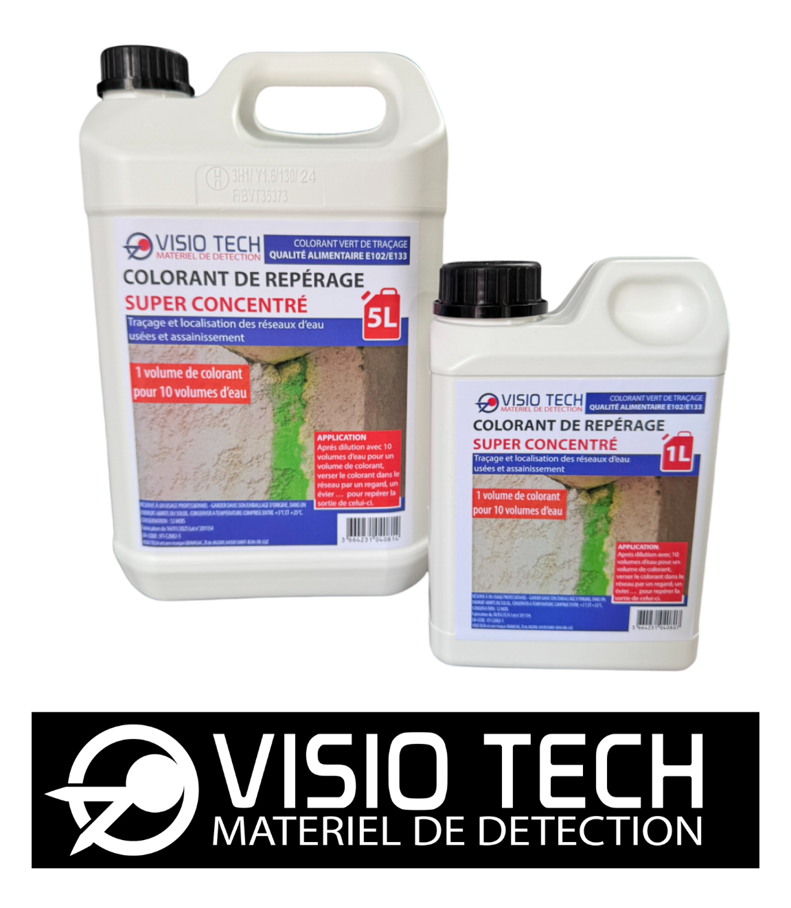 VISIO TECH - Colorant de repérage VERT 1 L, super concentré - 3