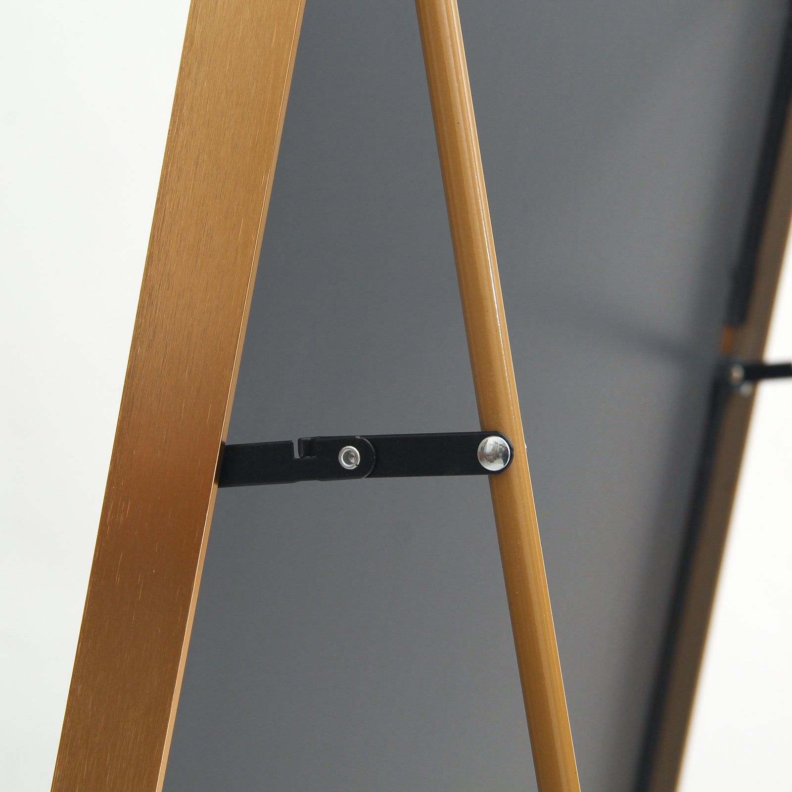 Miroir sur pied 162 x 53 cm–Miroir sur pied incurvé au cadre en alliage d’aluminium,idéal pour chambre,dressing,salon–Design moderne,doré - 6