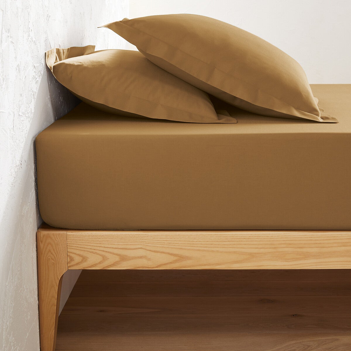 Drap housse en coton bonnet 25 cm, Scenario - Bronze - 90 x 200 cm ...